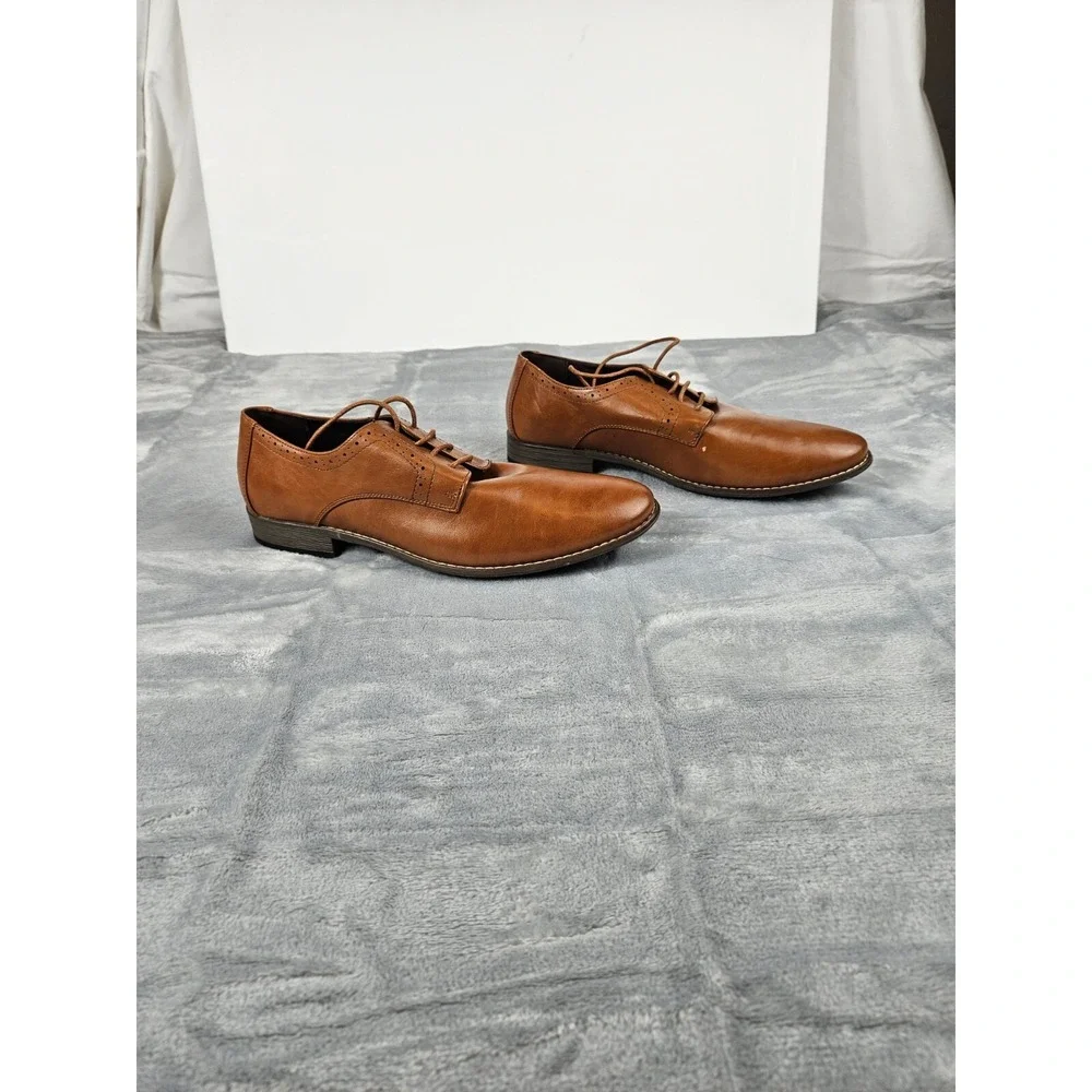Jousen Milan Men's Size 9 Brown‎ Oxford Lace Up Dress Shoes